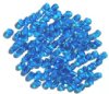 100 4mm Faceted Two Tone Aqua & Blue Firepolished Beads